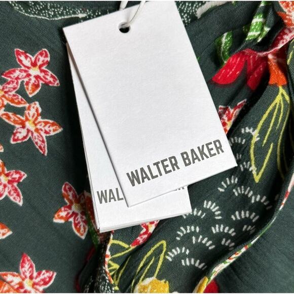 NWT | Walter Baker | Willette Floral Tie Sheath Mini Dress | Green | Size 10 - Picture 13 of 16